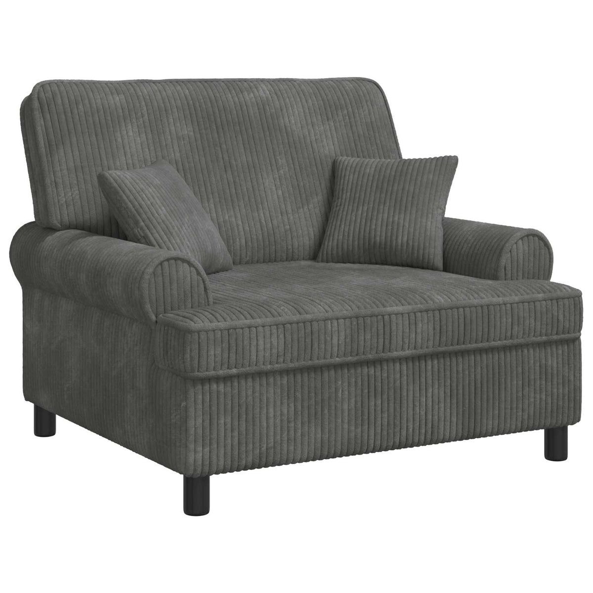 XXL fauteuil met kussens Lichtgrijs 1,5 Lijnen Stof