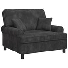 Fauteuil XXL donkergrijs 116x92x100 cm polyester