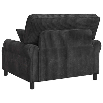 XXL fauteuil met kussens Donkergrijs 1,5 Lijnen Stof