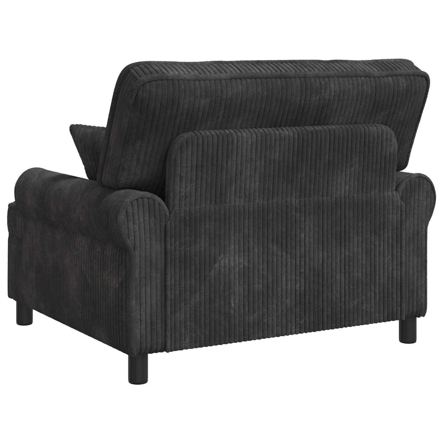 XXL fauteuil met kussens Donkergrijs 1,5 Lijnen Stof