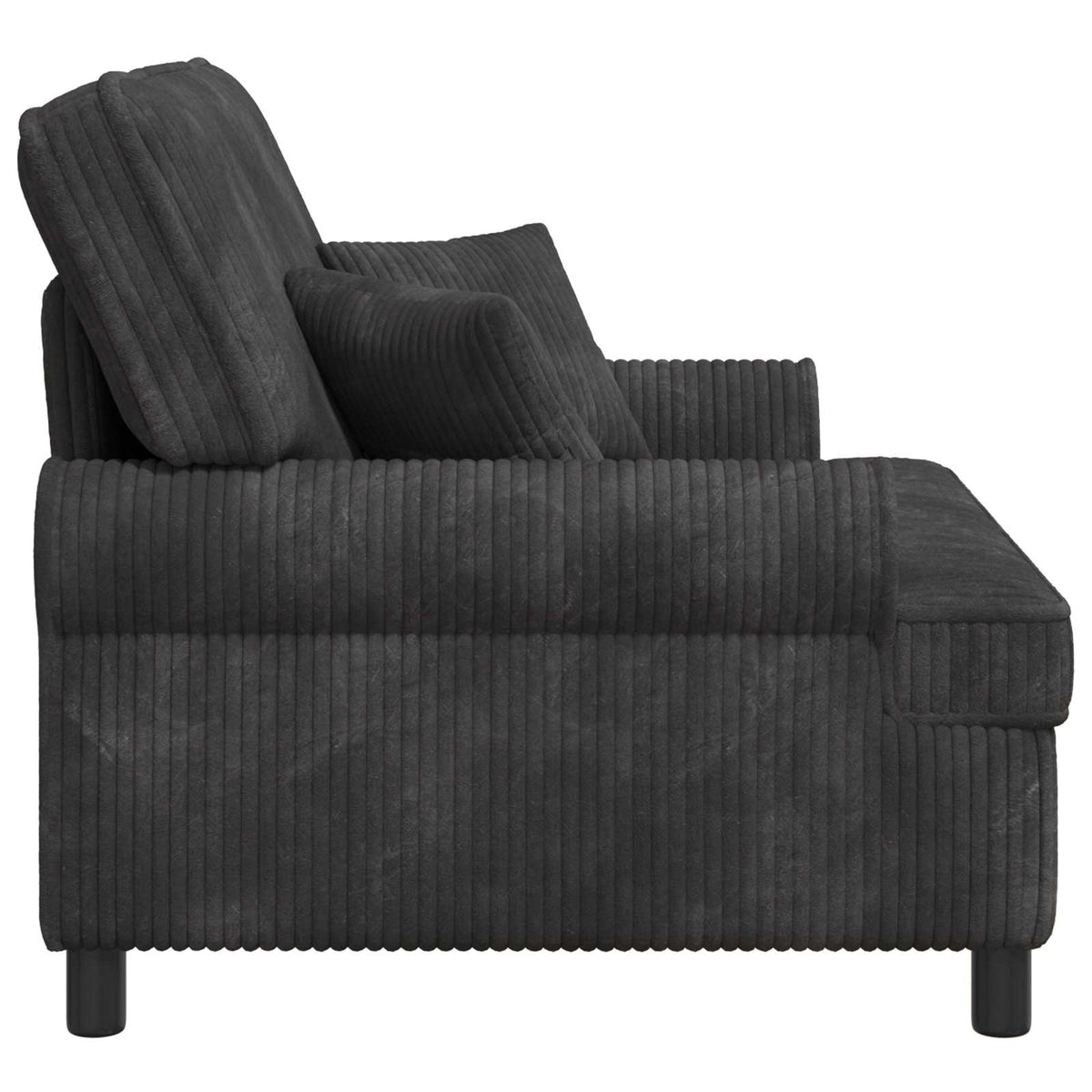 XXL fauteuil met kussens Donkergrijs 1,5 Lijnen Stof