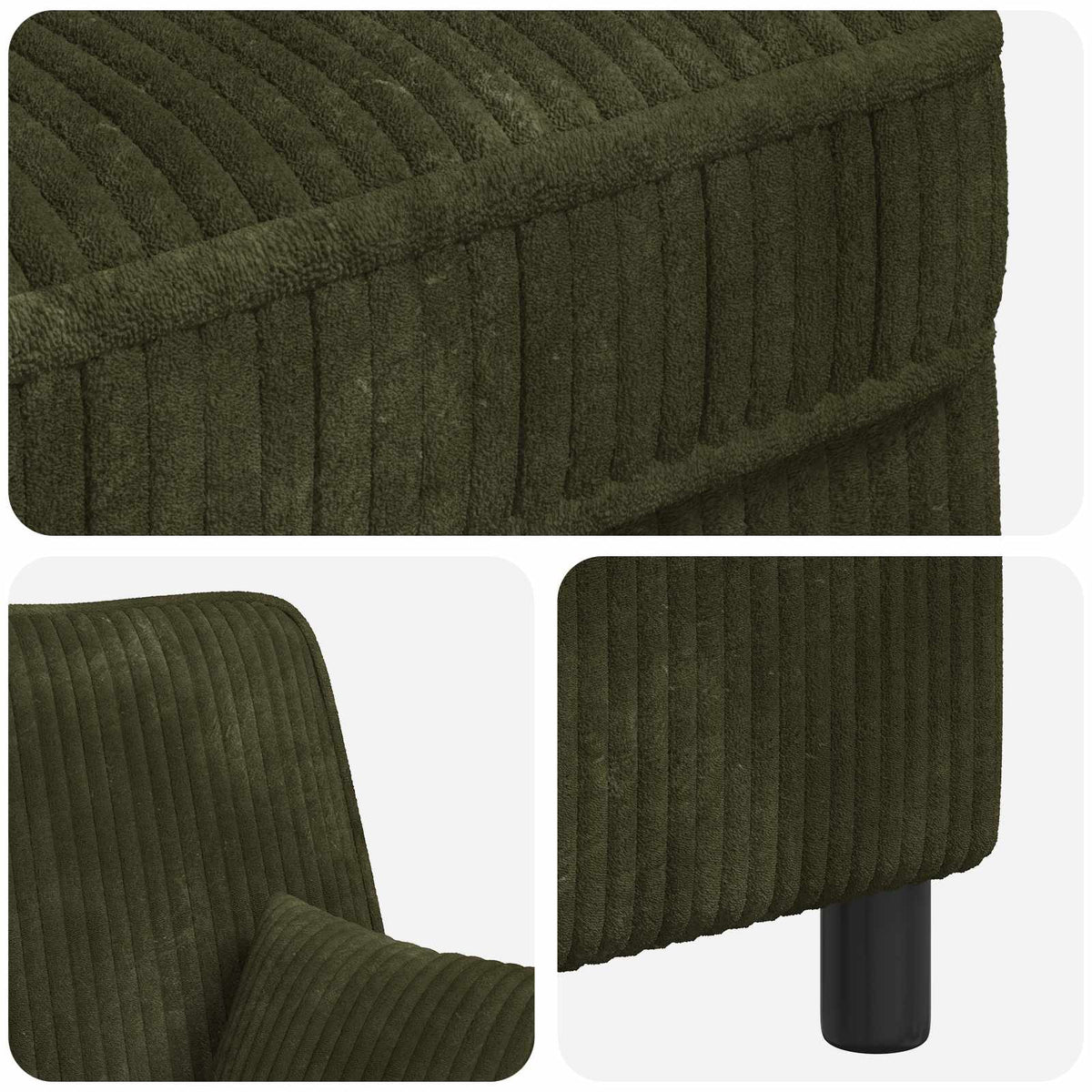 XXL fauteuil met kussens Groen 1,5 Lijnen Stof