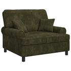 Fauteuil groen 116x92x100 cm stof