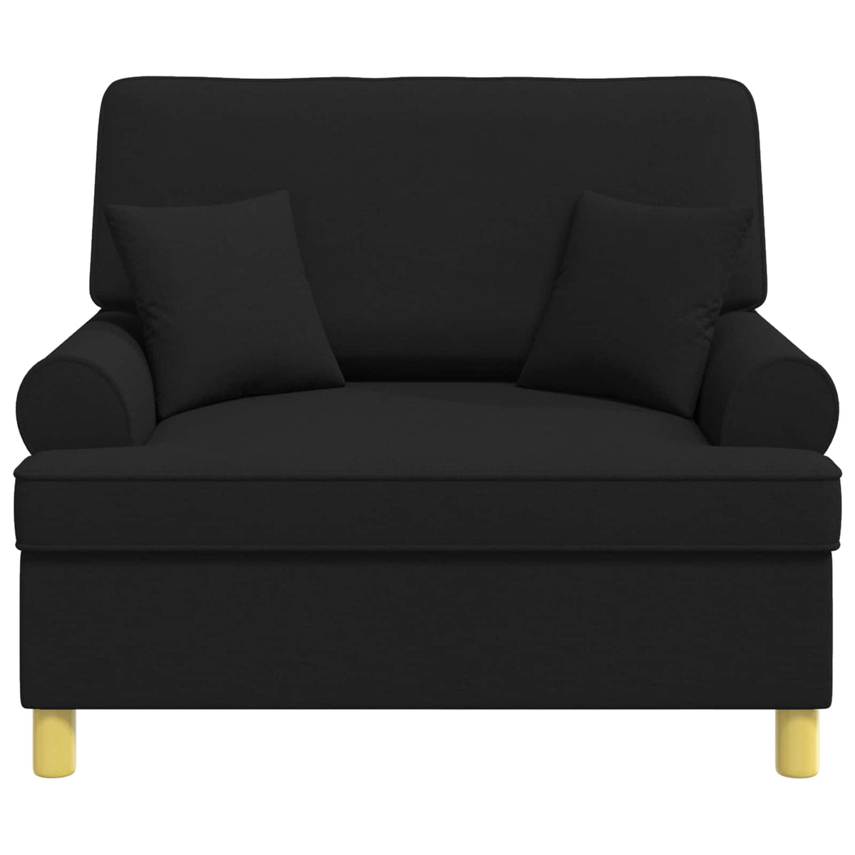 Fauteuil met kussens Zwart Stof