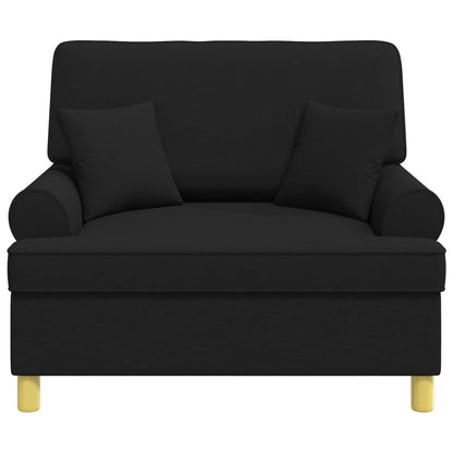 Fauteuil met kussens Zwart Stof
