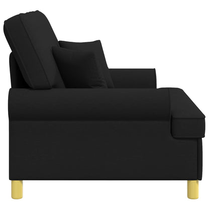 Fauteuil met kussens Zwart Stof