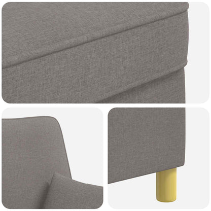 Fauteuil met kussens Taupe Stof