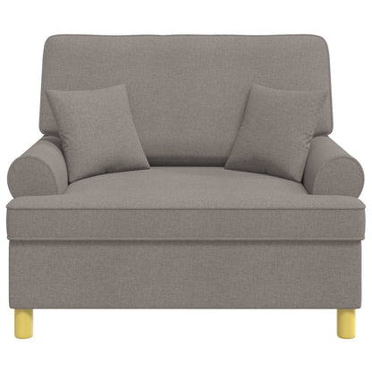 Fauteuil met kussens Taupe Stof