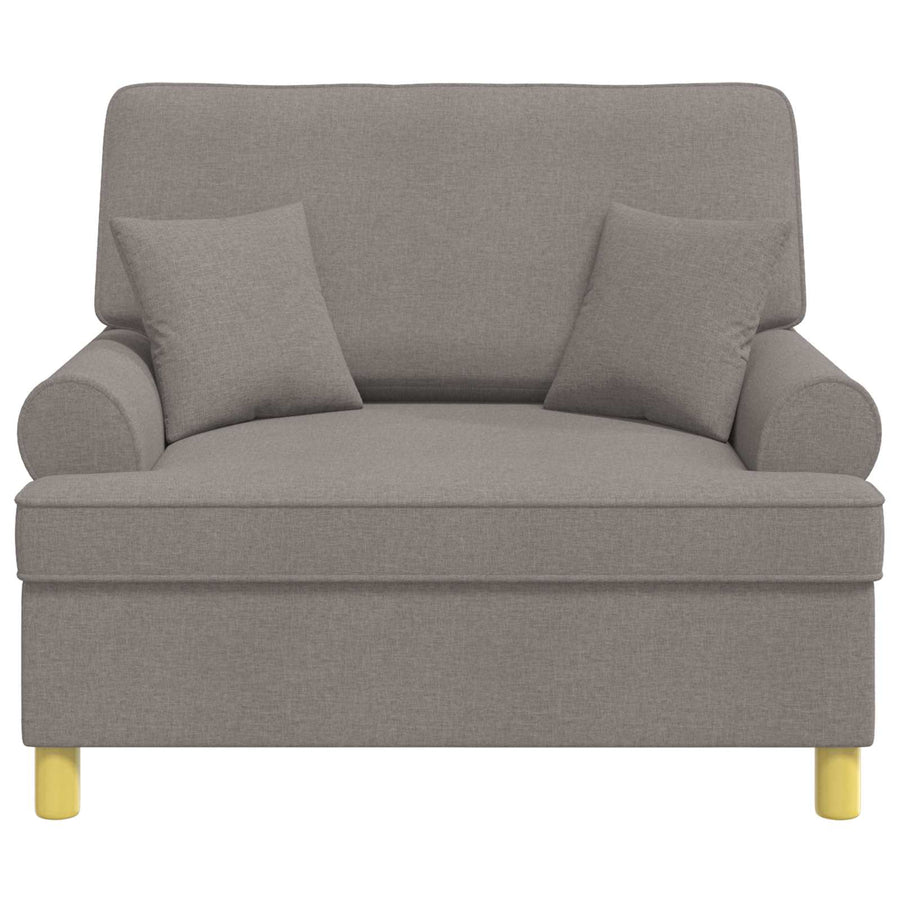 Fauteuil met kussens Taupe Stof