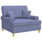 Fauteuil XXL jeans blauw 116x92x100 cm
