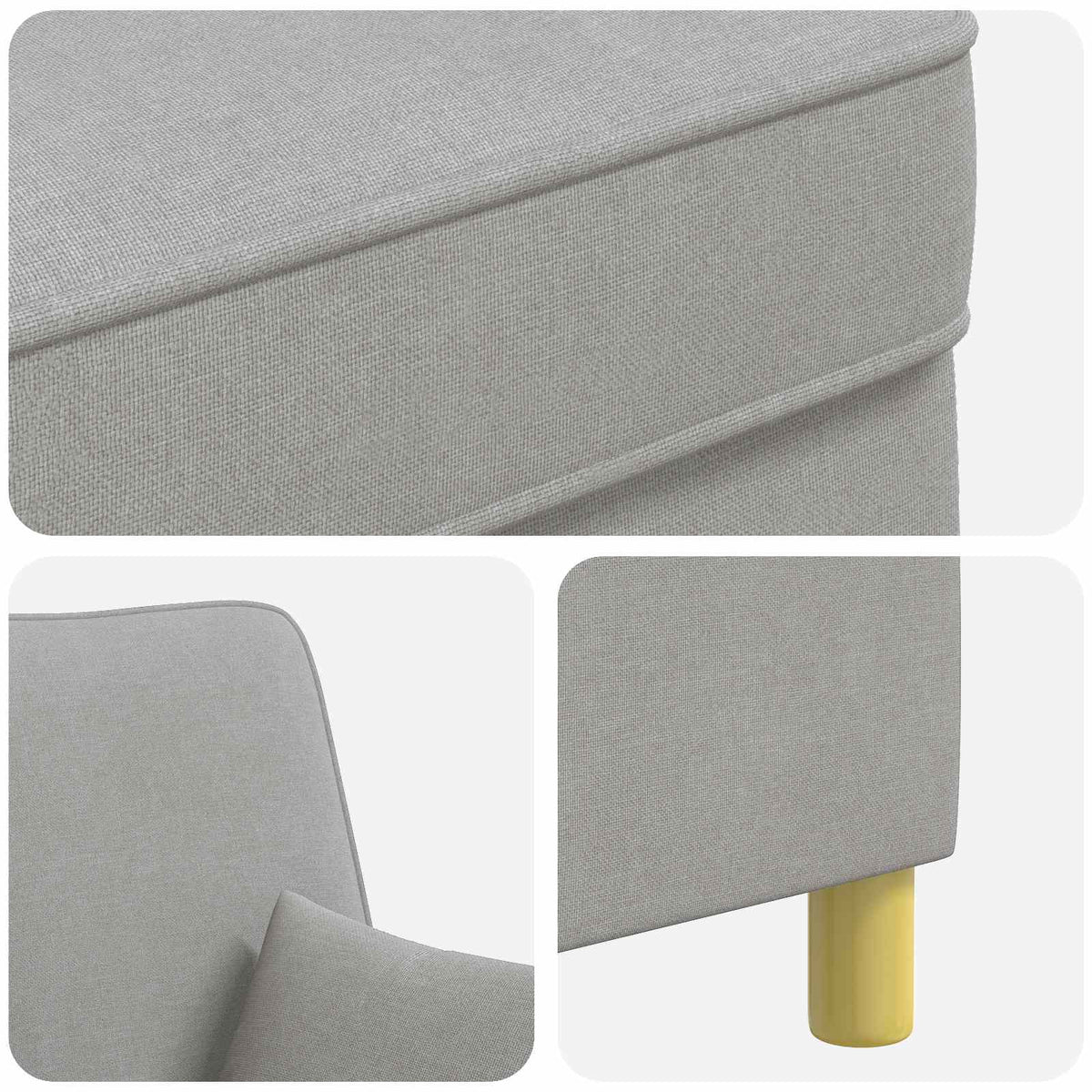 XXL fauteuil met kussens Wolkengrijs Stof