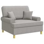 Fauteuil XXL 116x92x100 cm wolkengrijs polyester