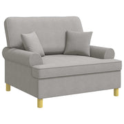 Fauteuil XXL 116x92x100 cm wolkengrijs polyester