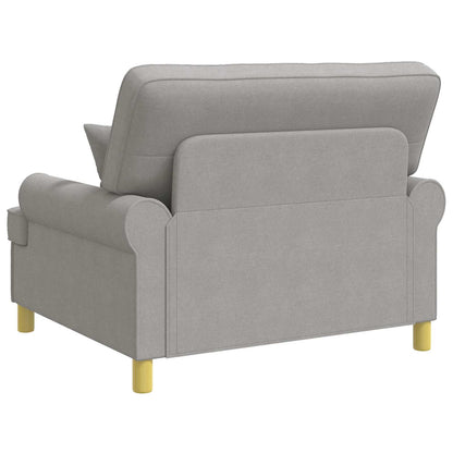 XXL fauteuil met kussens Wolkengrijs Stof