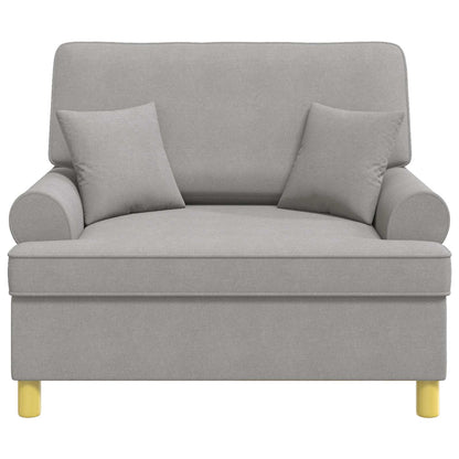 XXL fauteuil met kussens Wolkengrijs Stof