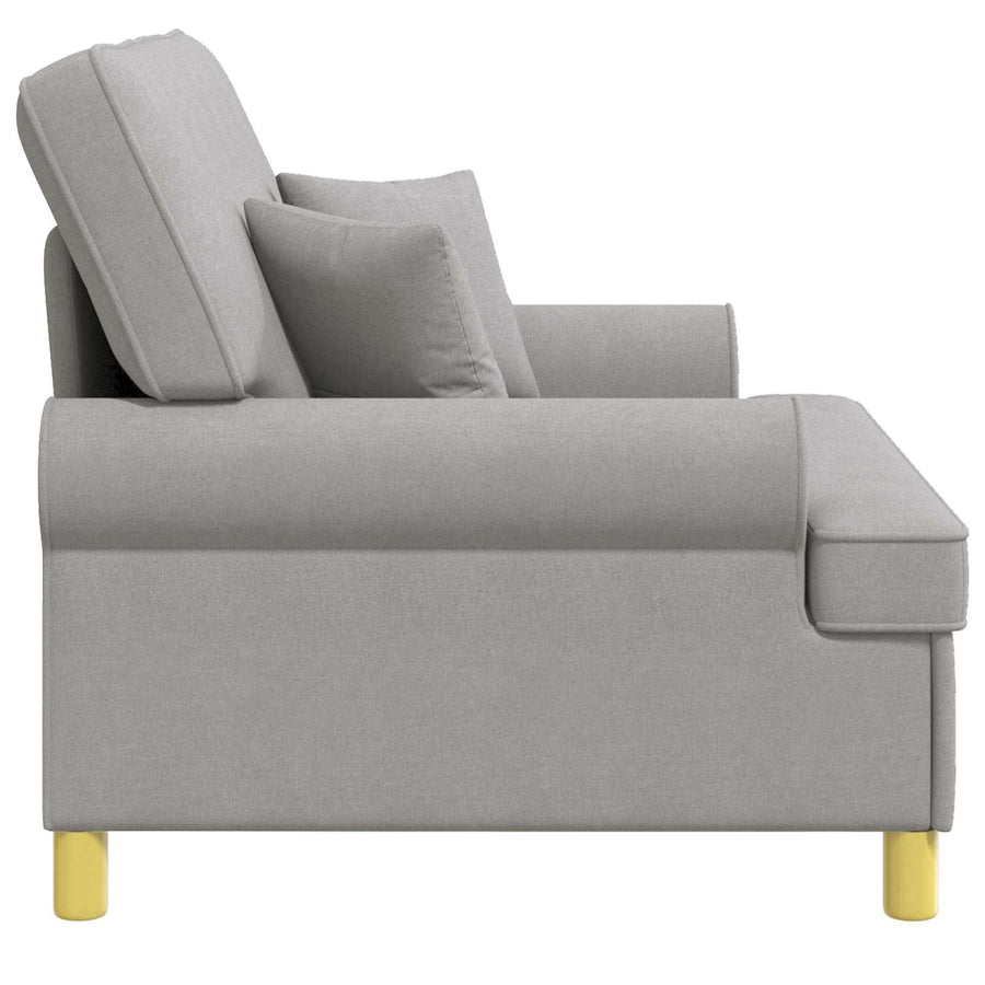 XXL fauteuil met kussens Wolkengrijs Stof