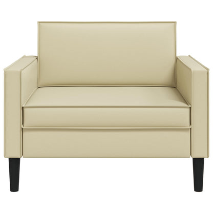 XL fauteuil Crèmekleurig Kunstleer
