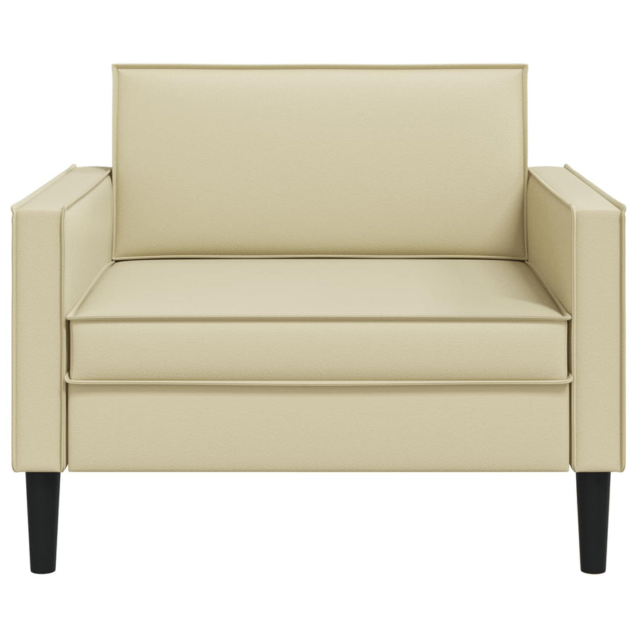 XL fauteuil Crèmekleurig Kunstleer