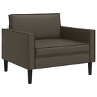 Fauteuil bruin kunstleer 105x84x91 cm