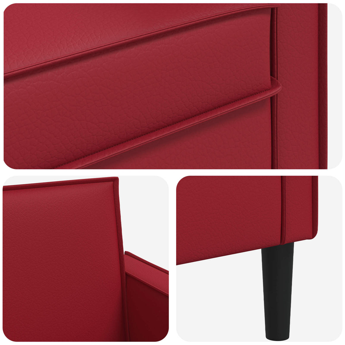 XL fauteuil Bordeauxrood Kunstleer