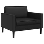 Fauteuil XL zwart kunstleer