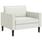 Fauteuil XL wit kunstleer 105x84x91 cm