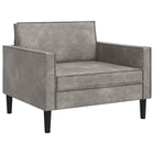 Fauteuil lichtgrijs 105x84x91 cm nep suède