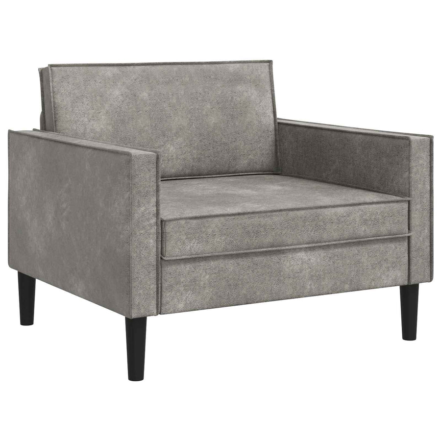 XL fauteuil Lichtgrijs Nep Suede Leer