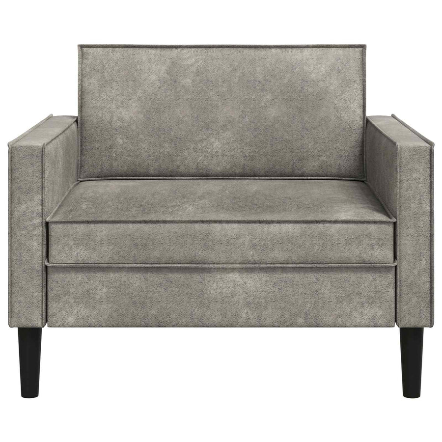 XL fauteuil Lichtgrijs Nep Suede Leer