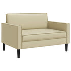 XXL fauteuil crèmekleurig kunstleer 130x84x91 cm