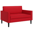 Fauteuil rood kunstleer 110 cm breed
