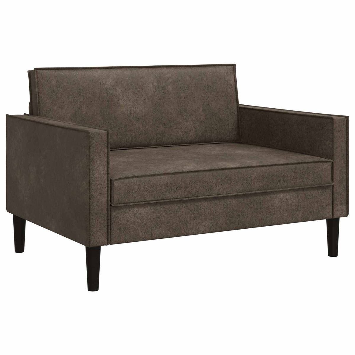 XXL fauteuil Donkergrijs Nep Suede Leer