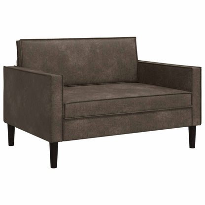 XXL fauteuil Donkergrijs Nep Suede Leer