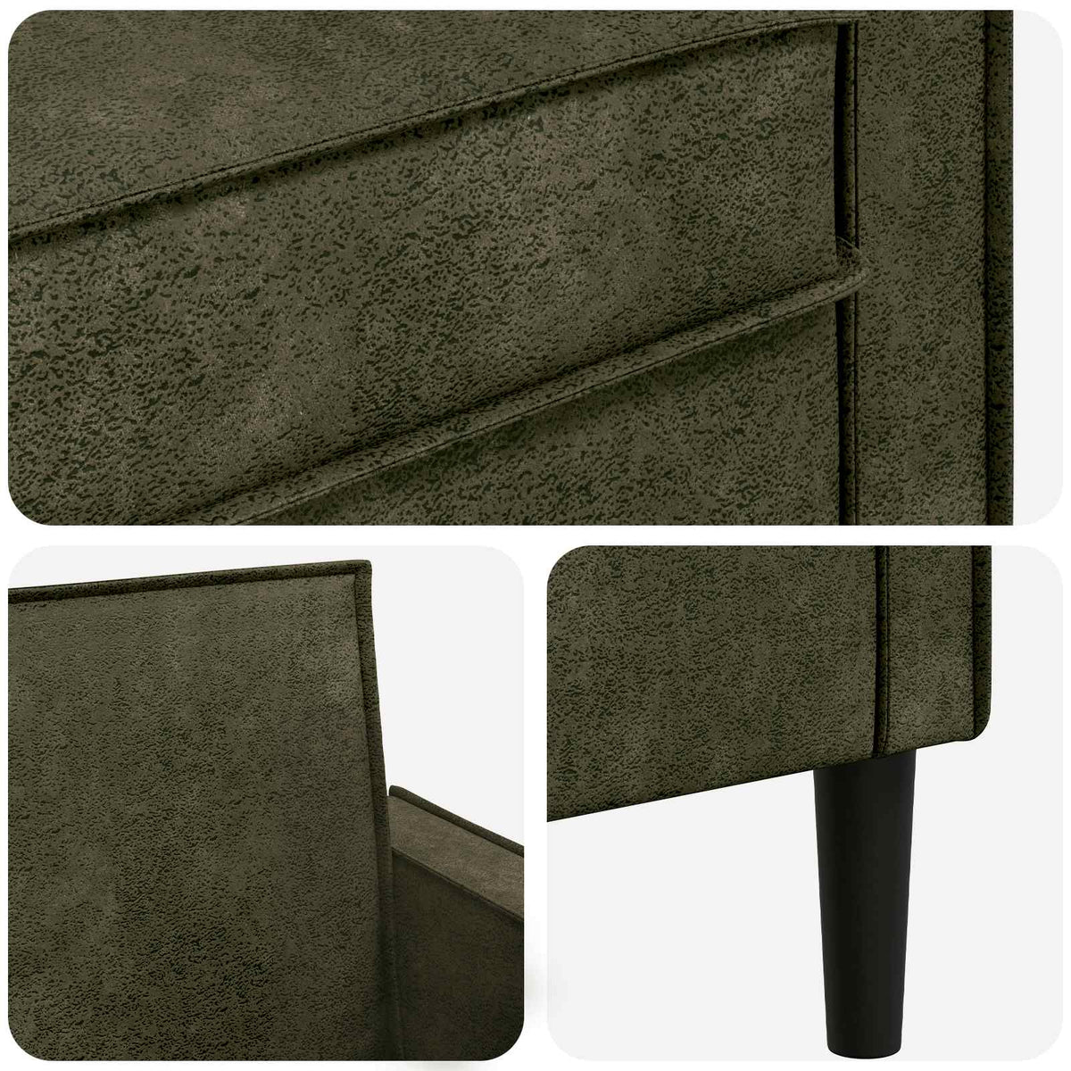 XXL fauteuil Legergroen Nep Suede Leer