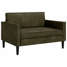 XXL fauteuil legergroen nep suede