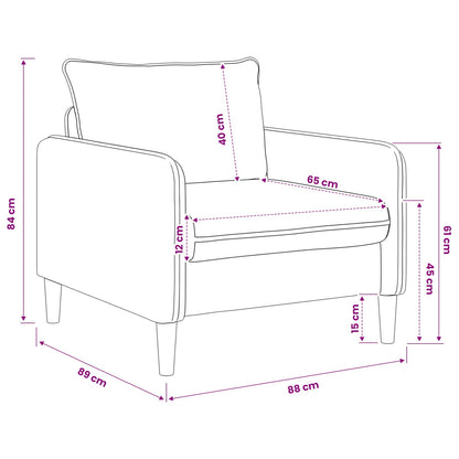 XL fauteuil Crèmekleurig fluweel
