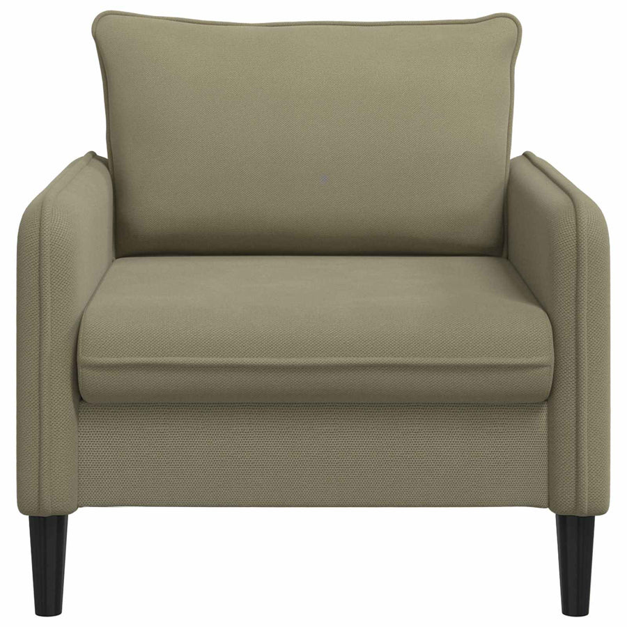 XL fauteuil Kaki fluweel