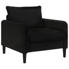 Fauteuil zwart fluweel 88x84x89 cm