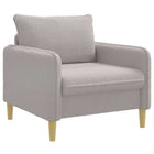 Fauteuil lichtgrijs bouclé 88x84x89 cm