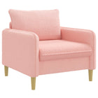 Fauteuil roze bouclé 88x84x89 cm