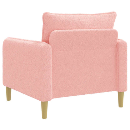 XL fauteuil Roze Bouclé