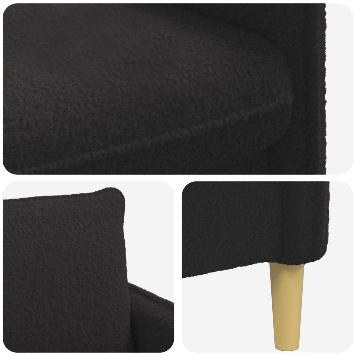 XL fauteuil Zwart Bouclé