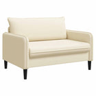 Fauteuil crèmekleurig fluweel 128x84x89 cm