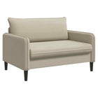 Fauteuil XXL beige fluweel 128x84x89 cm