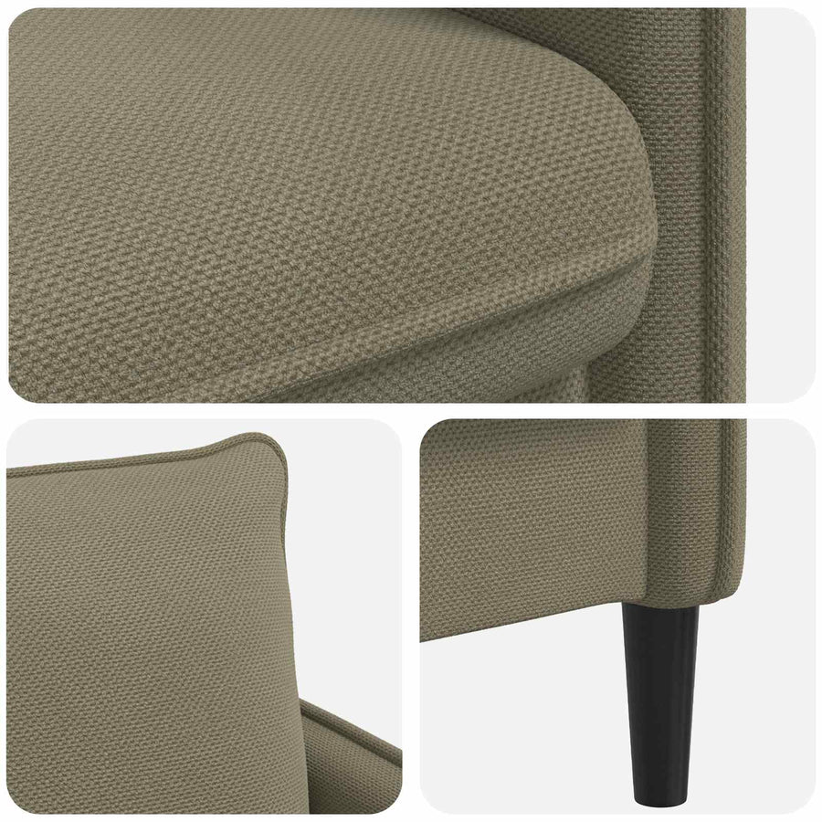 XXL fauteuil Kaki fluweel