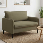 Fauteuil XXL kaki fluweel 110 cm breed