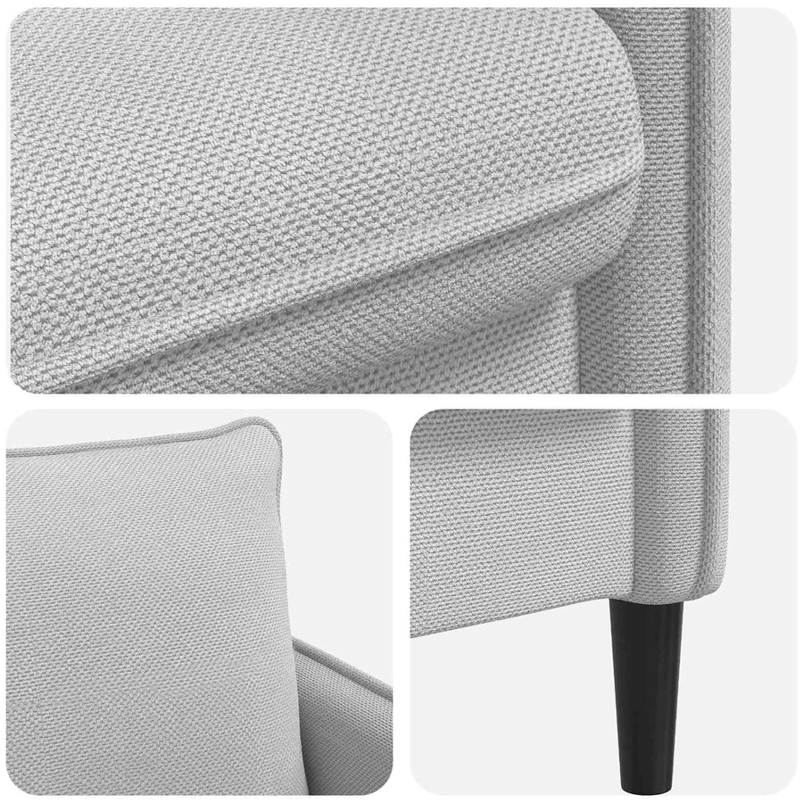 XXL fauteuil Lichtgrijs fluweel