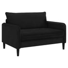 Fauteuil zwart fluweel 128x84x89 cm