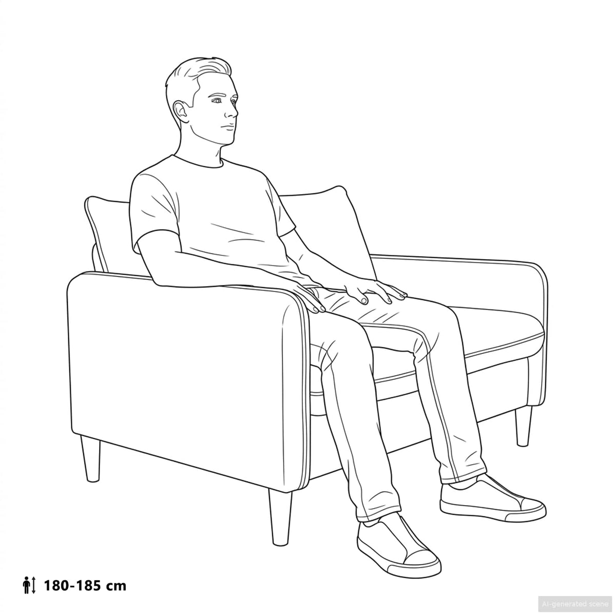 XXL fauteuil Zwart fluweel