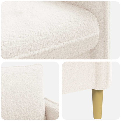 XXL fauteuil Crèmekleurig Bouclé